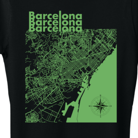 Barcelona map Women's T-Shirt - El Fenicio