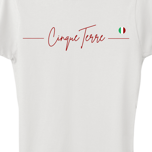 Cinque Terre White Women's T-Shirt - El Fenicio