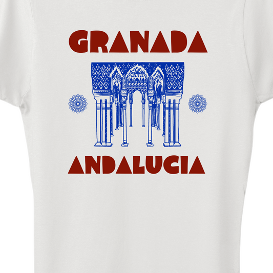 Granada White Women's T-Shirt - El Fenicio