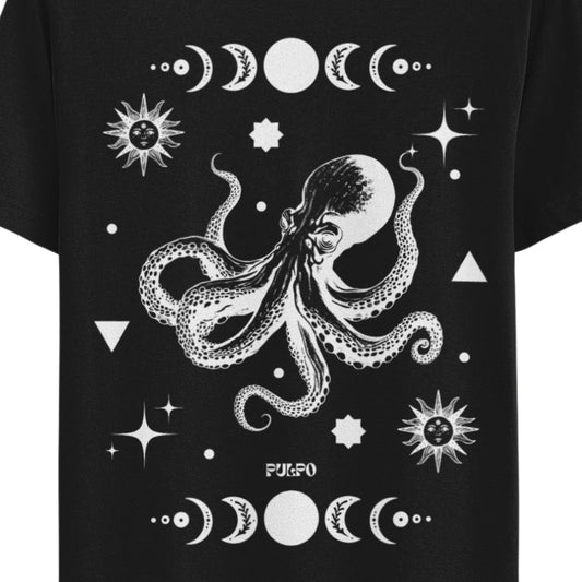 Pulpo Black T-Shirt - El Fenicio