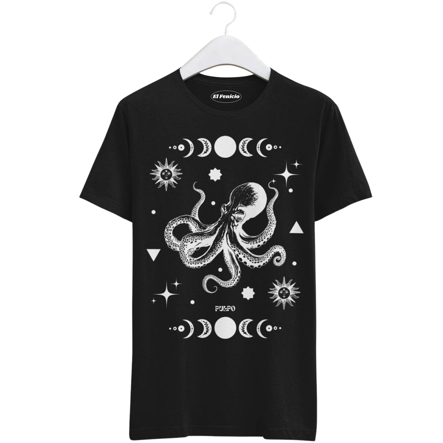 Pulpo Black T-Shirt - El Fenicio