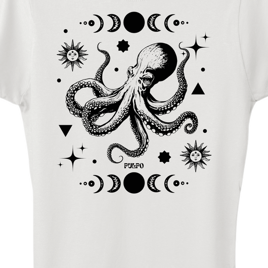 Pulpo Women's White T-Shirt - El Fenicio