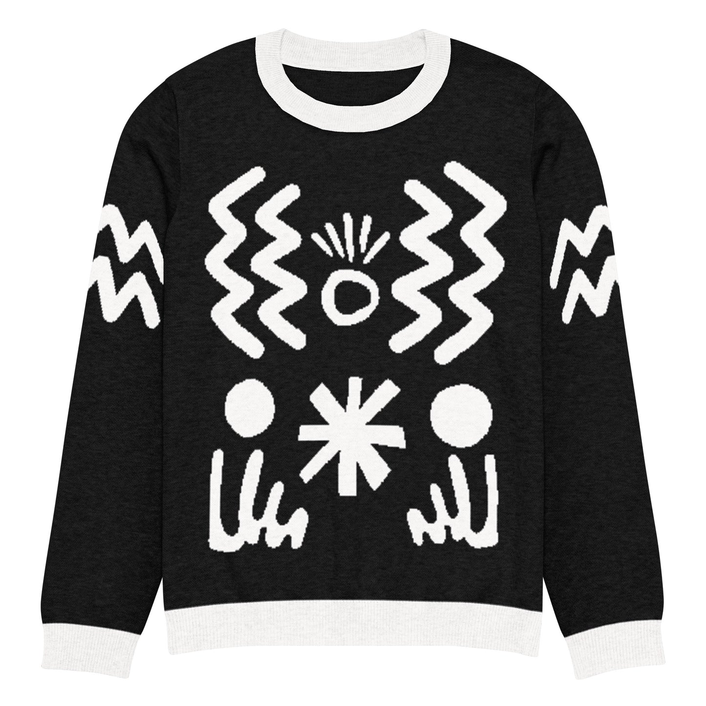 africa knitted sweater geometric forms ethnic design
