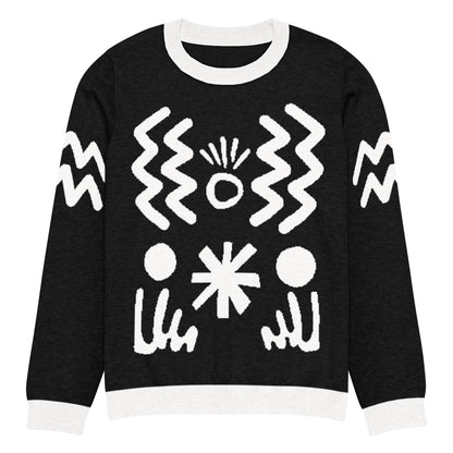 africa knitted sweater geometric forms ethnic design
