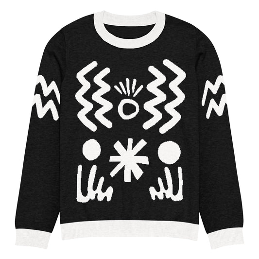 africa knitted sweater geometric forms ethnic design