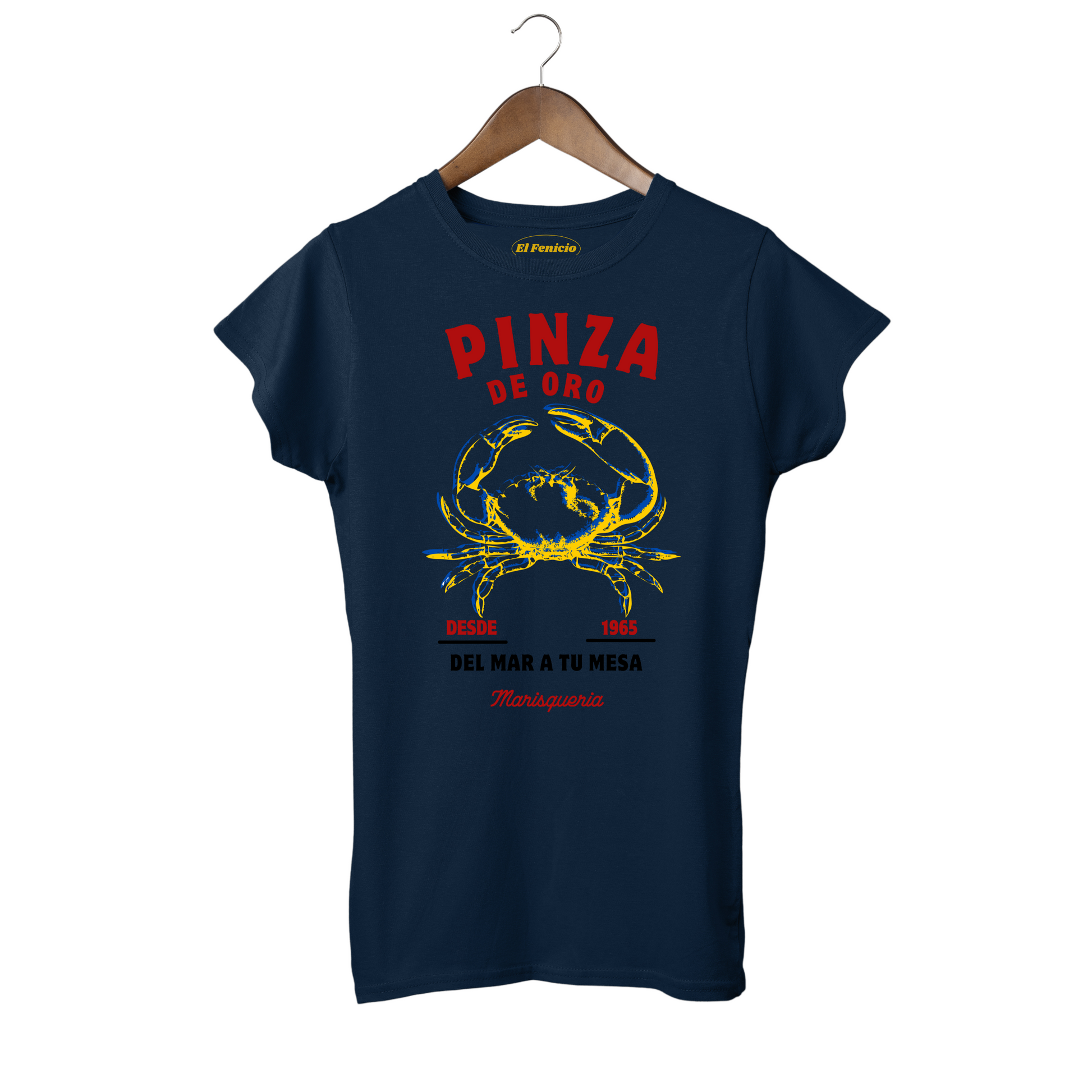 Marisqueria Women's T-Shirt navy blue crab restaurante spain