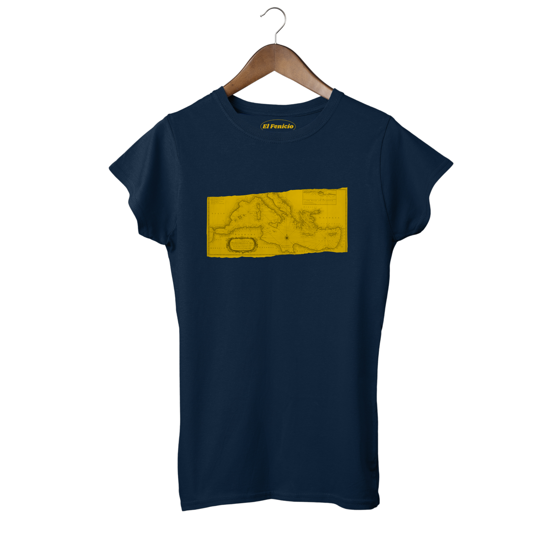 Mediterranean old map Women's T-Shirt navy