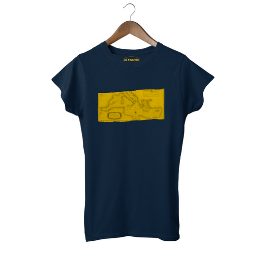 Mediterranean old map Women's T-Shirt navy