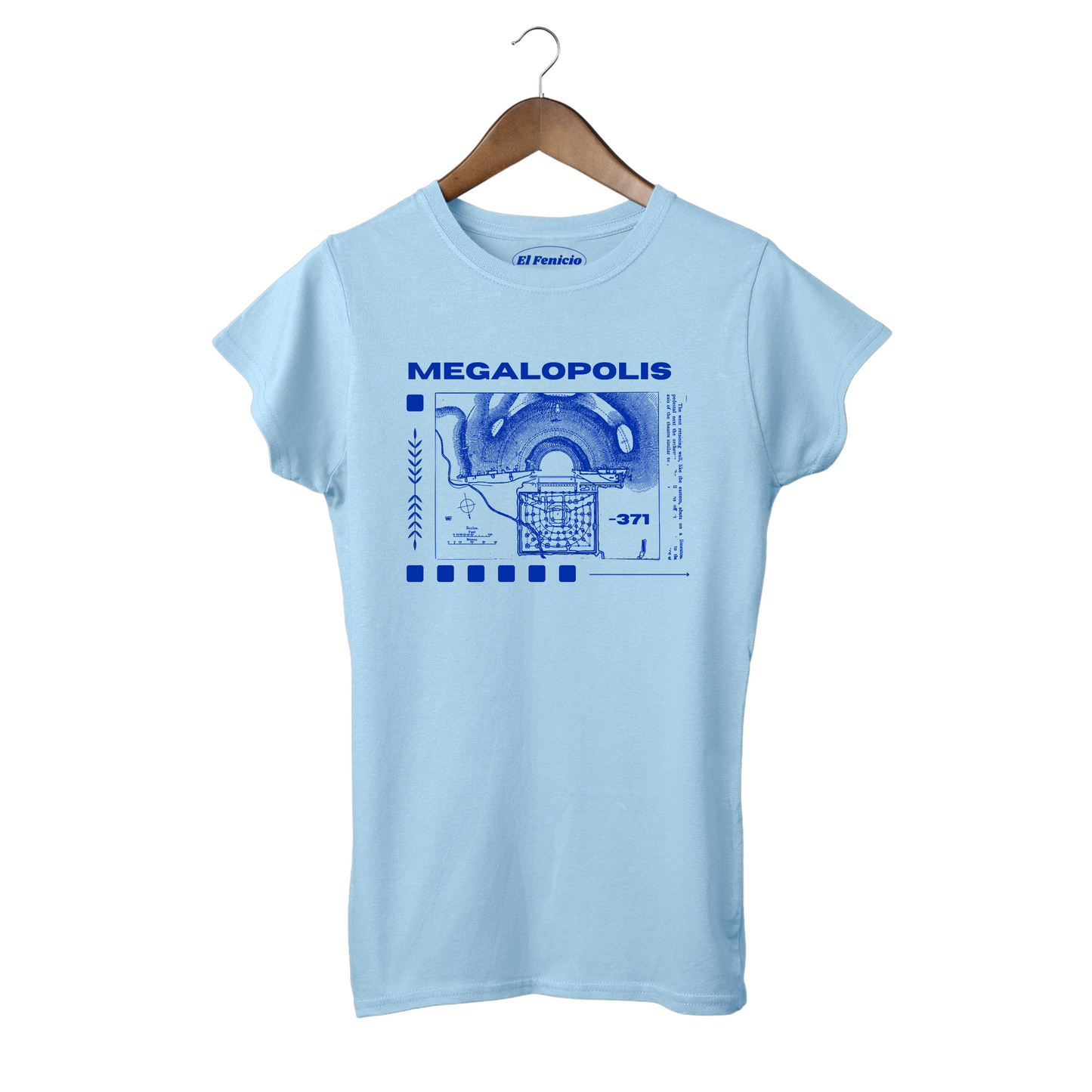 Megalopolis Women's T-Shirt light blue el fenicio