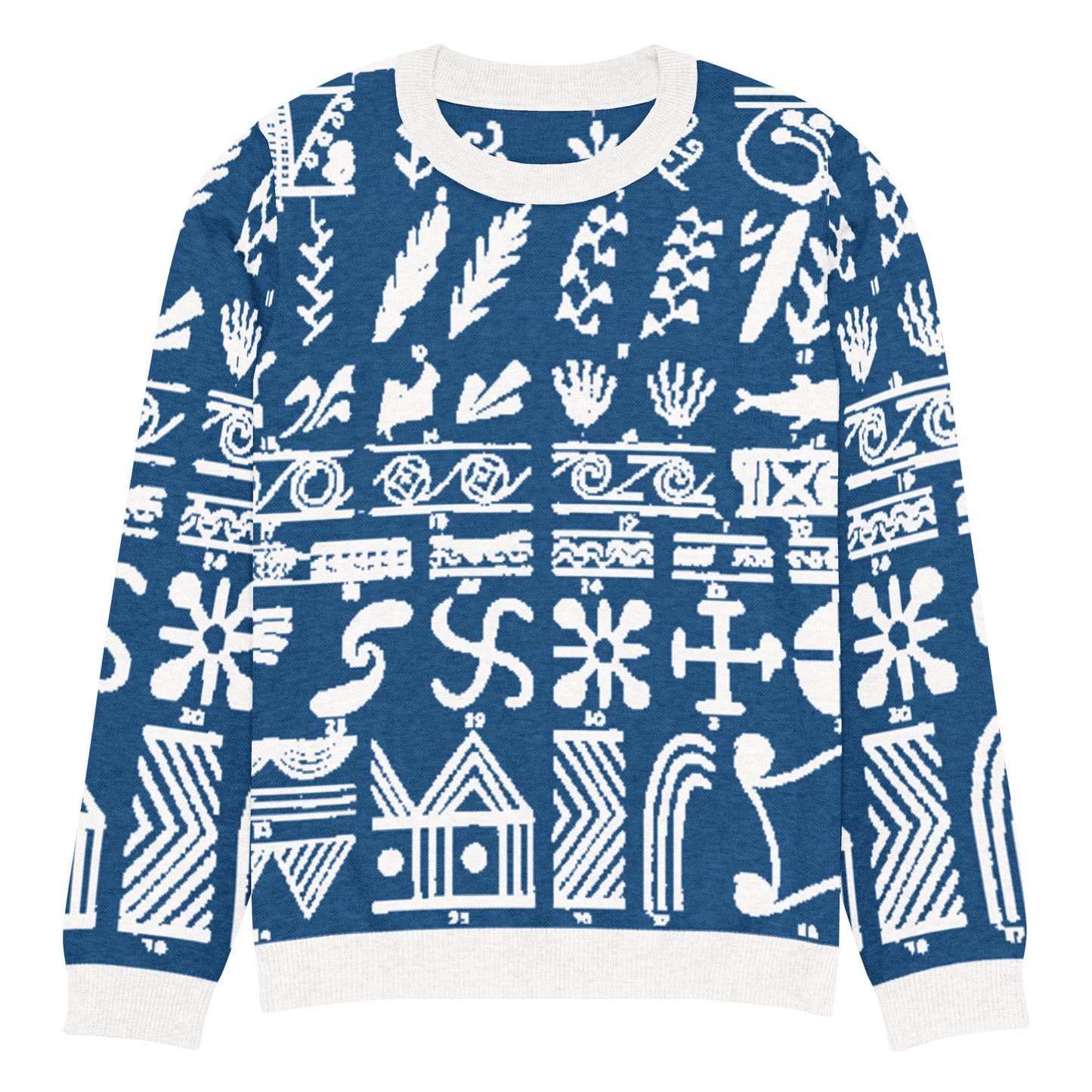 minoan antique crete pattern knitted sweater