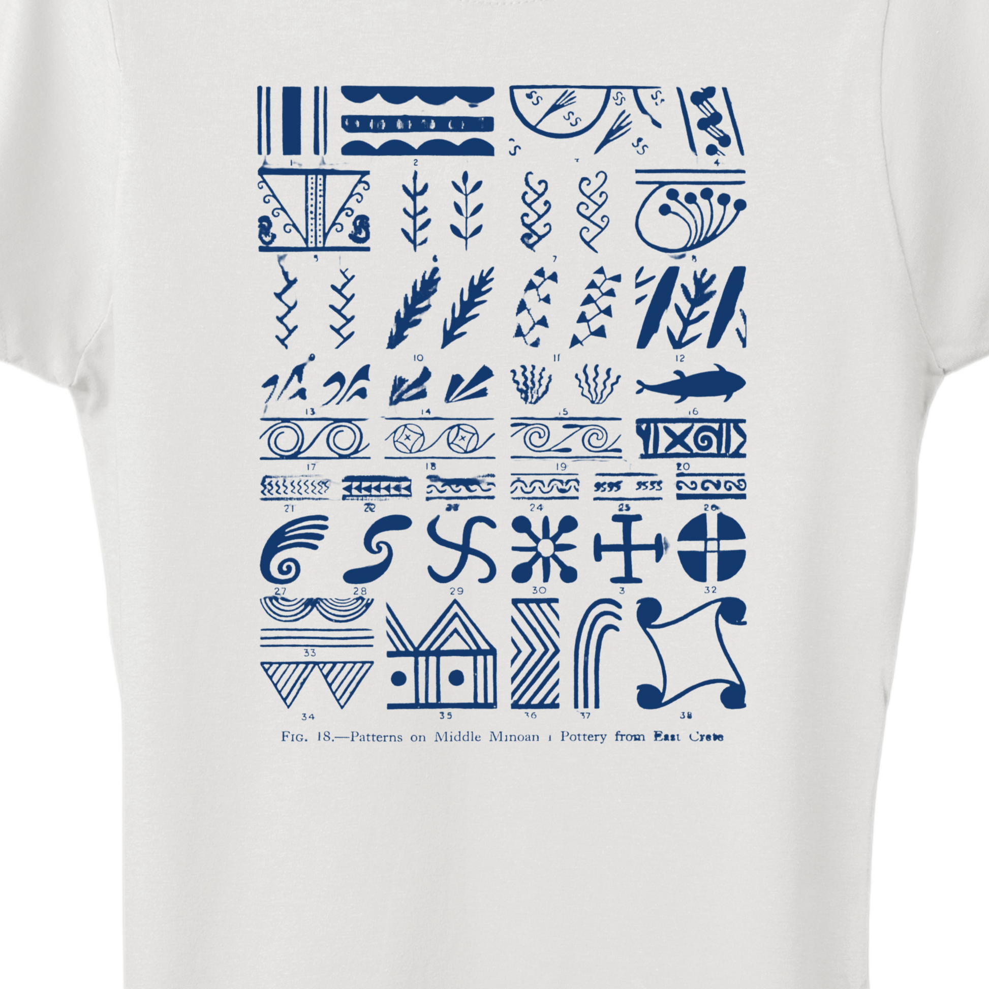 Minoan Pattern Women's T-Shirt white crete el fenicio