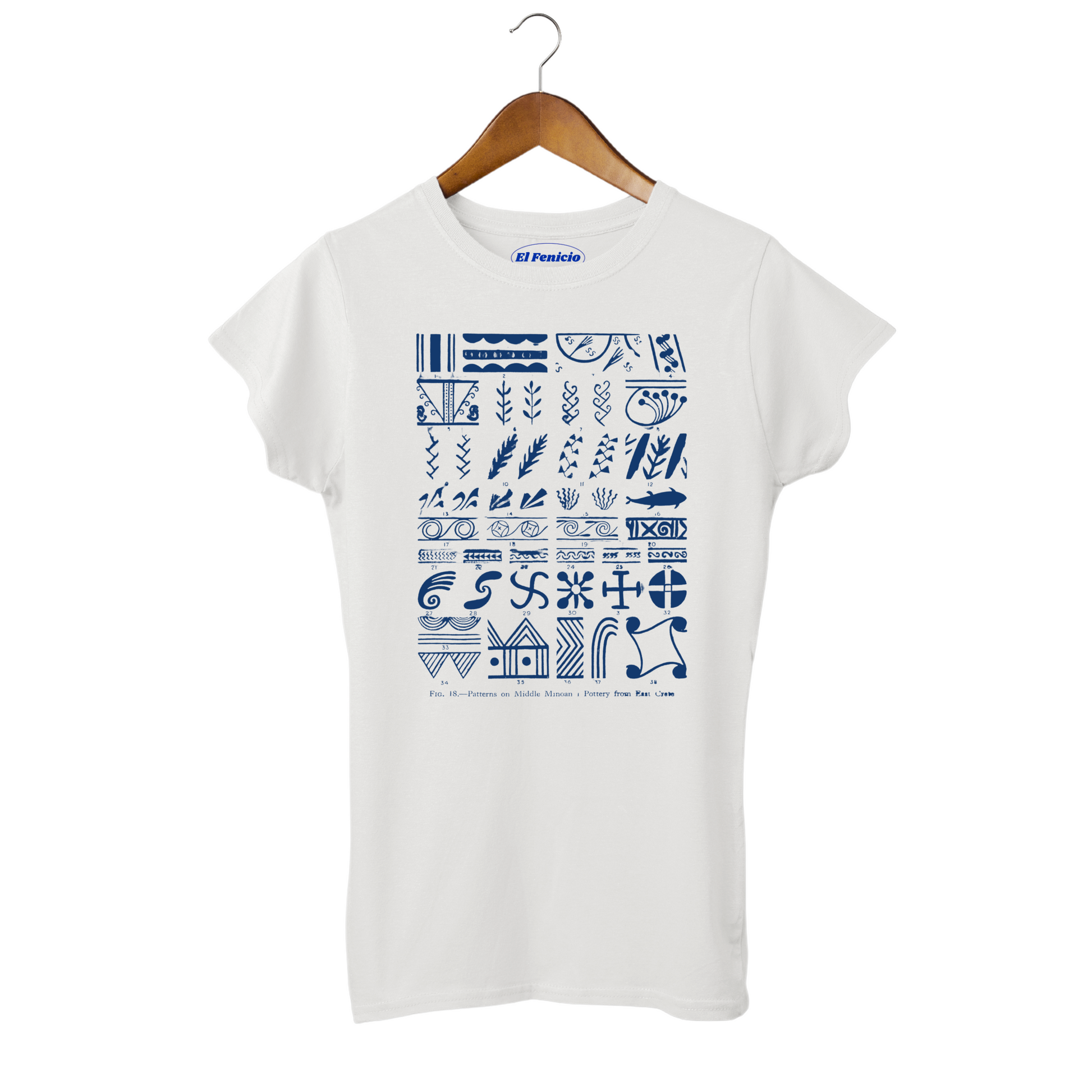 Minoan Pattern Women's T-Shirt white crete el fenicio