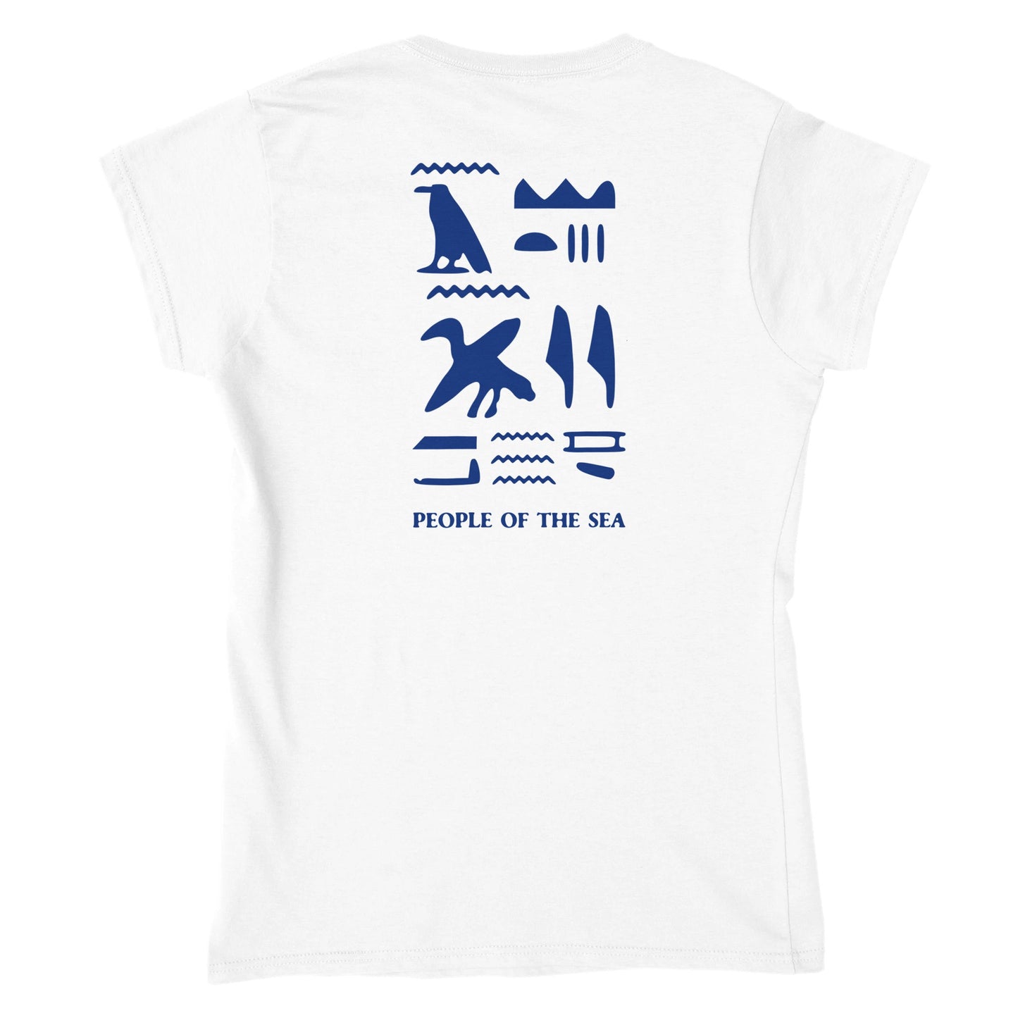 people of the sea t-shirt back women el fenicio white t-shirt egypt