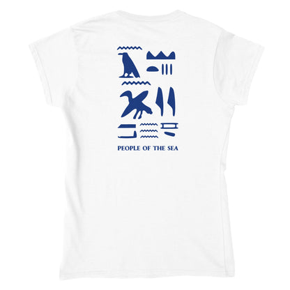 people of the sea t-shirt back women el fenicio white t-shirt egypt