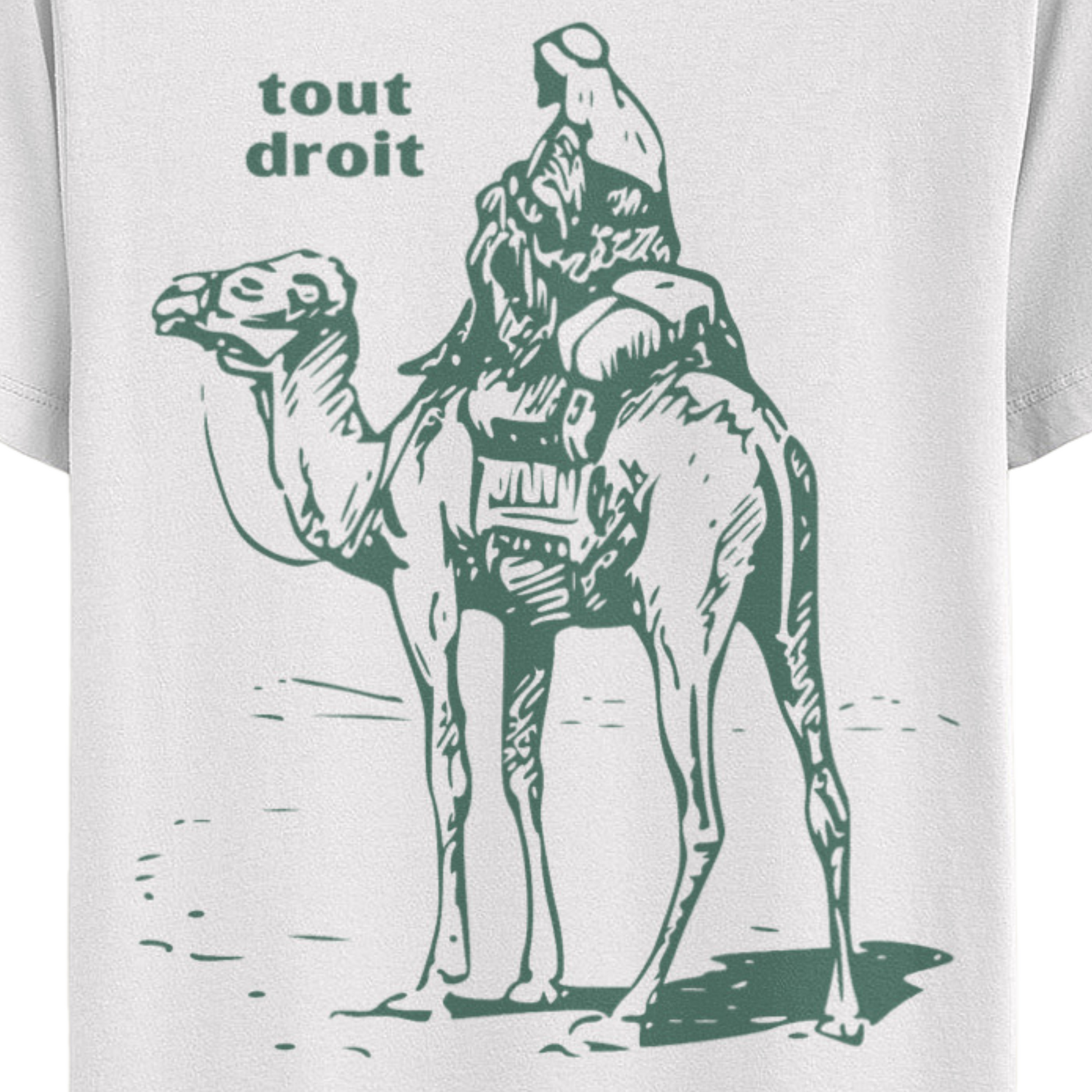 Tout droit blanc dromadaire desert T-Shirt