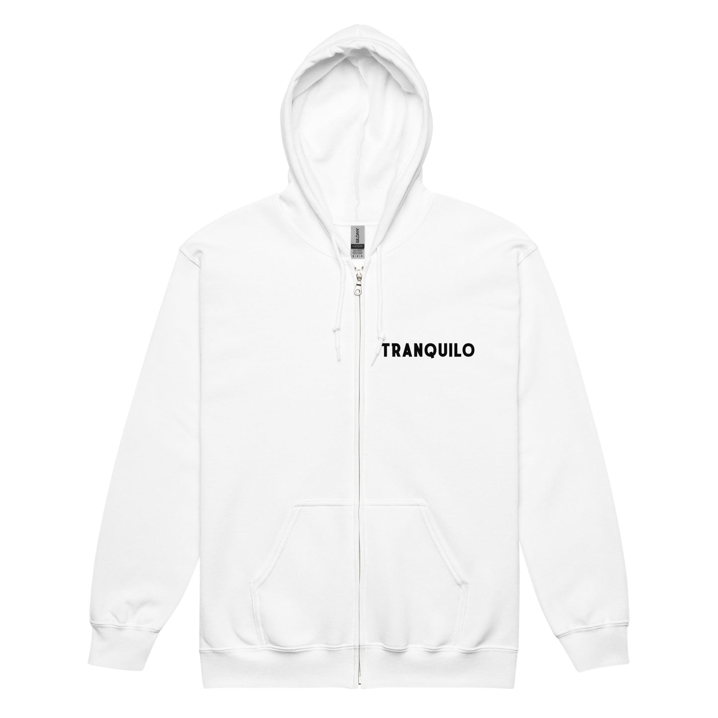 tranquilo zipped hoodie front